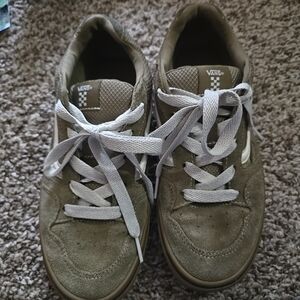 Vans Khaki Sneakers with White Accents